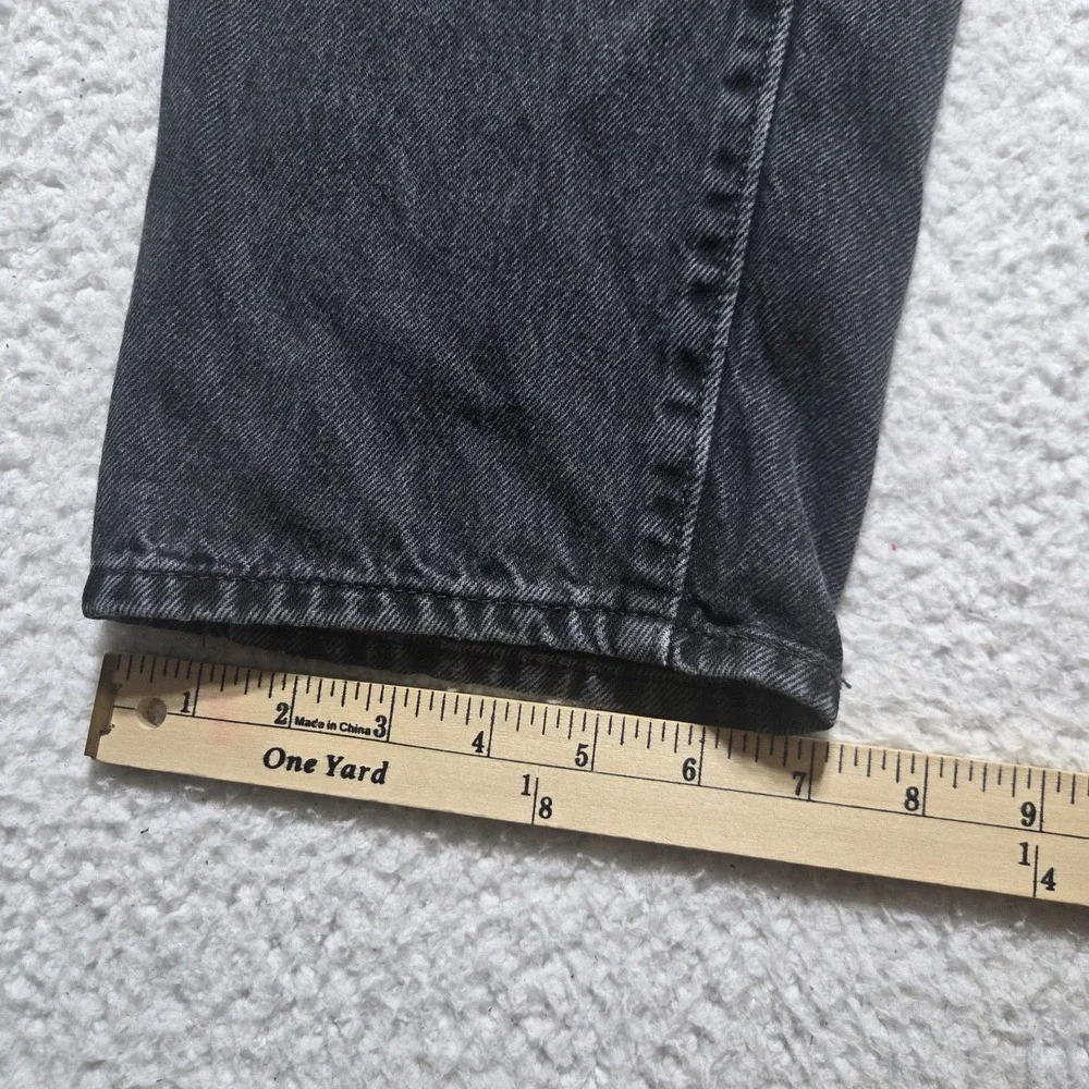 Levi's 94 Baggy Jeans Black Women's Size 25 High Waisted Denim Relaxed Faded - Picture 2 of 9